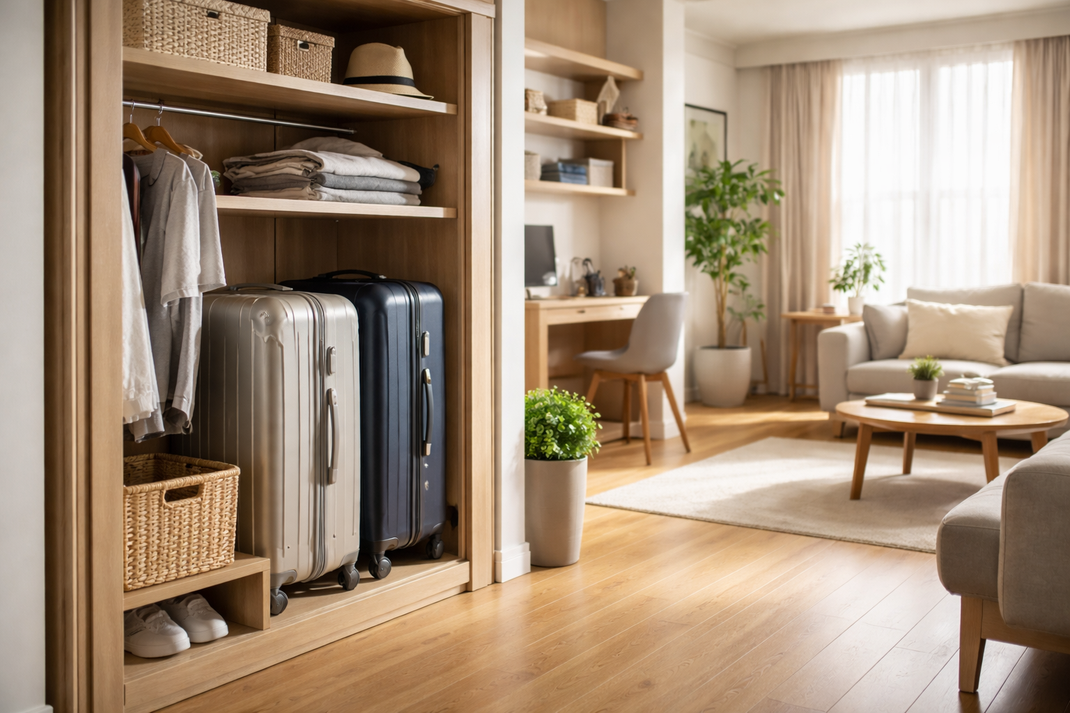 スーツケースの収納は「空間の有効活用」が最大の鍵！