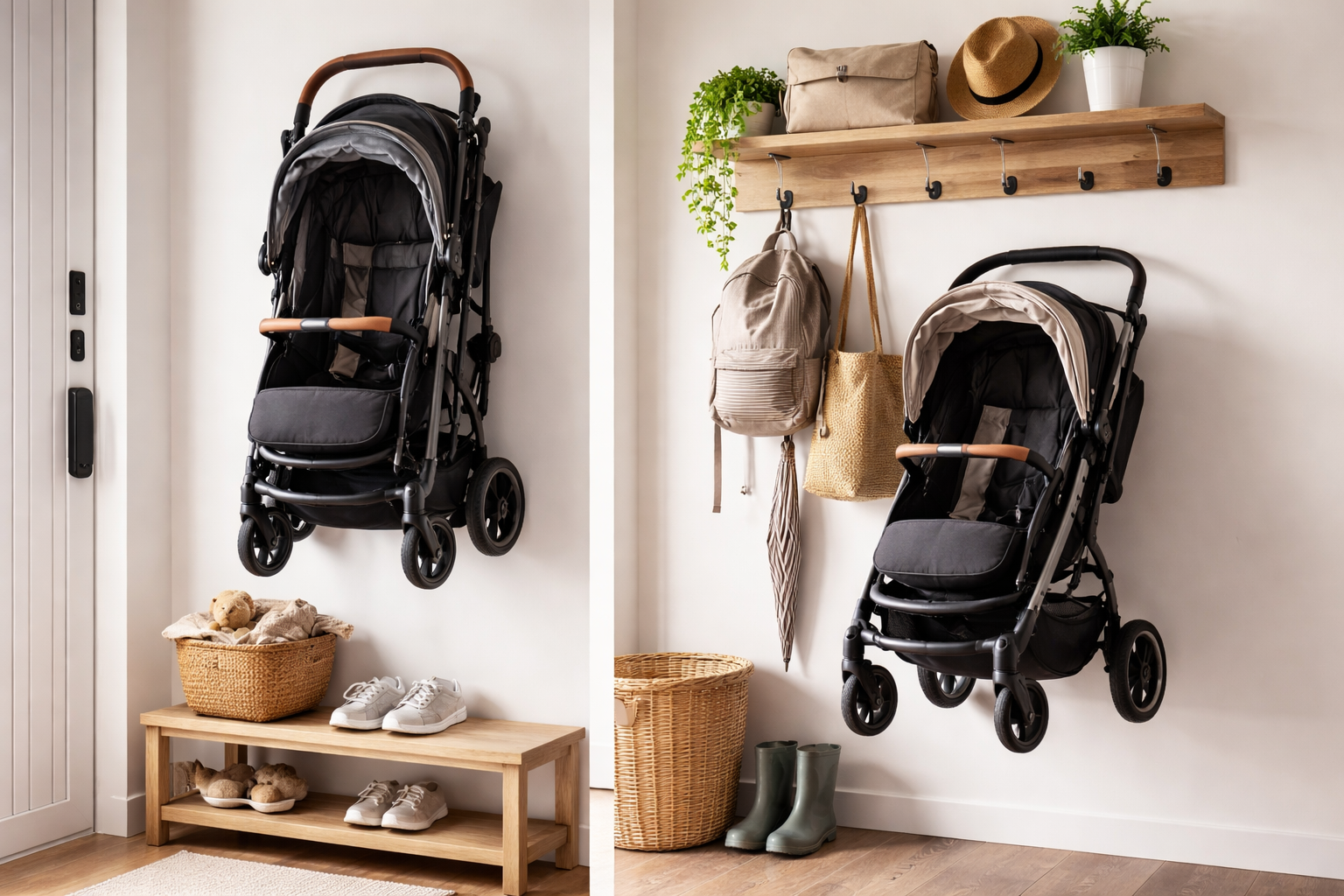 ベビーカー収納の正解は「垂直」と「浮かせ」にあり！