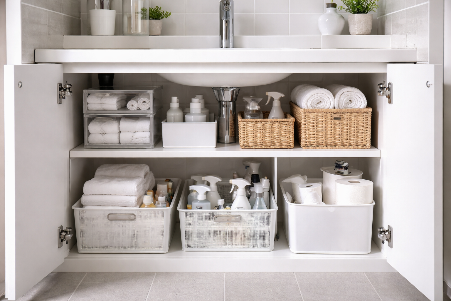洗面台下収納を使いやすく整える究極の結論！