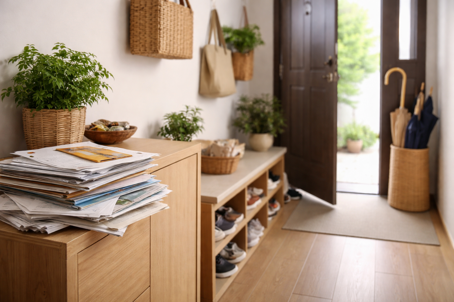 玄関に郵便物がたまるのは「仕組み」がないから!解決の鍵は「入り口」での封鎖にあり
