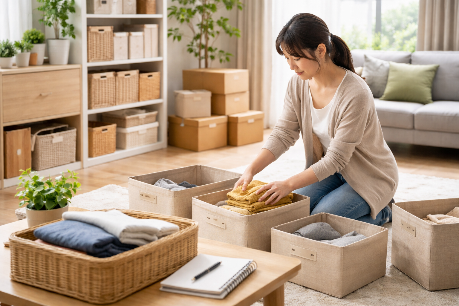 収納を増やす前に「物量・定位置・空間活用」の3本柱を見直しましょう